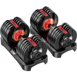 Adjustable Dumbbells Set of 2Free Weights Dumbbells SetAdjustable Dumbbell Set52.5 lbs pair 105 lbs15 in 1for Men/Women Gym Equipment for Home Strength Training Equipment