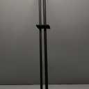EXCLUSIVE HOME Crystal Ball Double Curtain Rod and Finial Set, Adjustable Matte Black, 36"-72"
