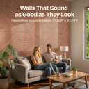 XL Acoustic Wall Panels 6-Pack Decorative Acoustic Panels High Density Sound Absorbing Wall Art 70.86X47.24 Inches with Self-adhesive for Studio Home and Office - Teak Wood Finish
