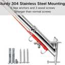 Flag Pole Holder, 316 Stainless Steel Heavy Duty Concrete Flag Pole Mount for House Outside, USA Wall Brick Flag Pole Bracket, 1 Inch