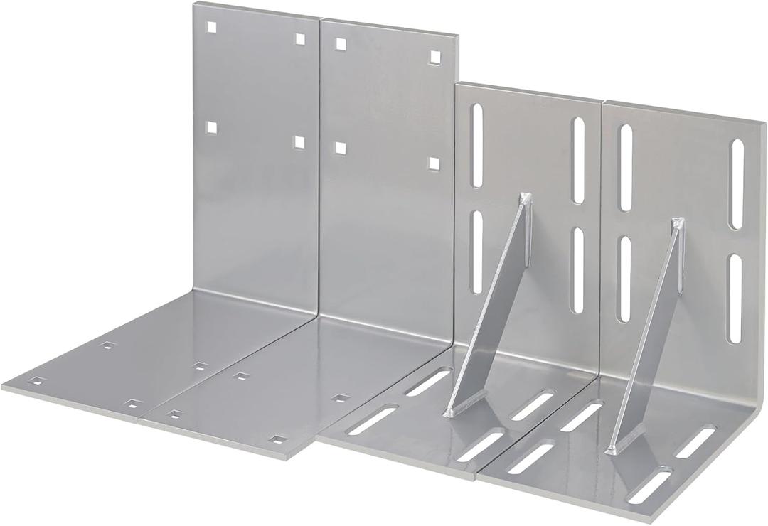 Dock Corner Brackets Hardware,Dock Brackets Hardware for Stationary/Floating Docks, Heavy Duty L-Shaped Outside and Inside Corner Bracket Plates for Stabilizing Frame