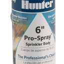 Hunter PROS-06 6" Pop Up Sprinkler Body, Heavy Duty Irrigation Replacement with Flush Cap, No Nozzle Included, Fits Standard Female Thread Nozzles, Body Only for Lawn & Garden Systems
