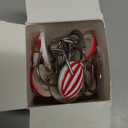 Yungyan 12 Pcs Christmas Ball Shower Curtain Hooks Candy Curtain Hangers Xmas Decorative Rings Accessories for Holiday Bathroom Restroom Decor