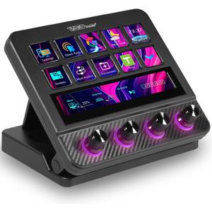 Macro Pad, Streaming Deck Stream Controller Soundboard Keypad, Programmable Keys USB Shortcut Keyboard for Gamer Streamer, Audio Mixer for OBS, YouTube, Office Desk Setup, PC, Mac