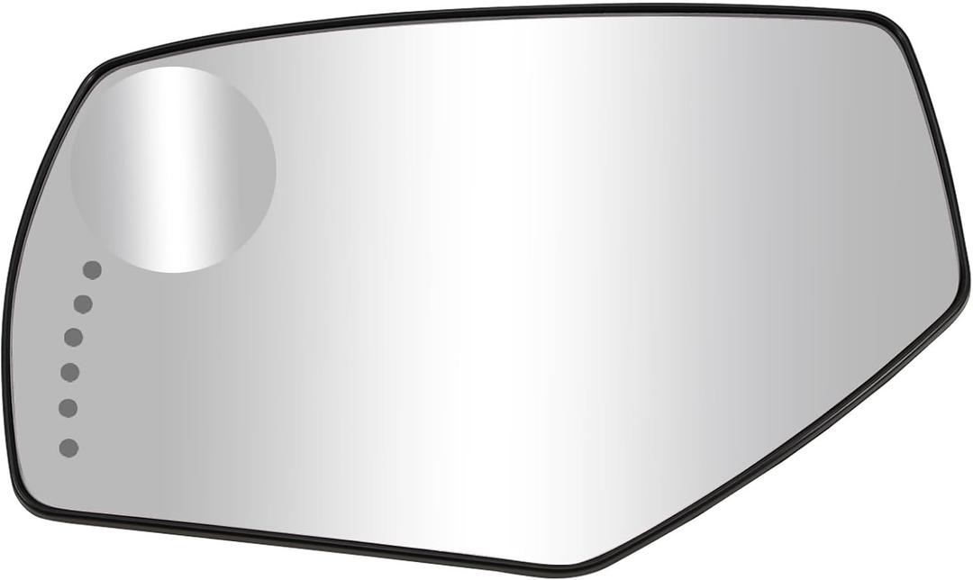 Driver Side Mirror Replacement for Chevrolet Silverado 1500 2500 3500 HD & GMC Sierra 1500 2500 3500 HD - Left Side Mirror Glass, Rear View Mirrors Glass with Heated & Signal Light