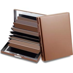EASTNIGHTS RFID Credit Card Holder Protector Metal Credit Card Wallet Business Card Holder for Men Women Gift Box Package (Copper)