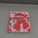 Rose Shadow LED Flameless Candles, 4PCS Romantic Battery Operated Candles Led Pillar Candles for Valentines Romantic Propose Anniversary Wedding Decorations(Pink, D 2.5" x H 7.2")