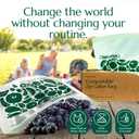 Cleanomic Compostable* Gallon Size Food Storage Bags (25 Eco Zip) Freezer and Leak Proof, Also Available Quart, Snack and Sandwich Bags