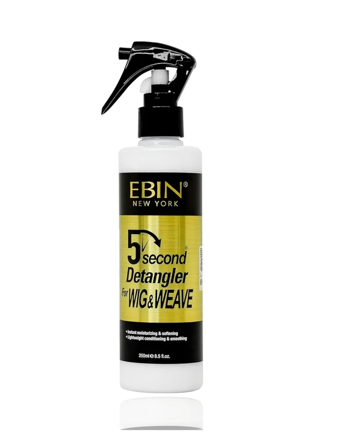 EBIN NEW YORK 5 Second Detangler - Moroccan Argan Oil Infused | Instant Moisture, Lightweight Conditioner | Softens, Smooths & Adds Shine | Wig & Weave Care 8.5oz/250ml EBIN NEW YORK 5 Second Detangler - Moroccan Argan Oil Infused | Instant Moisture, Lightweight Conditioner | Softens, Smooths & Adds Shine | Wig & Weave Care 8.5oz/250ml