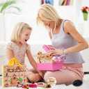 Carpibara Girls Gift Set Kawaii Hair Accessories Mirror Comb Set with Scrunchies, Bracelet, Hair tie, Hair Pins, Headbands, Cartoon Stickers Friendship Birthday Gifts for Teens Kids (1 Count (Pack of 18), Capibara)