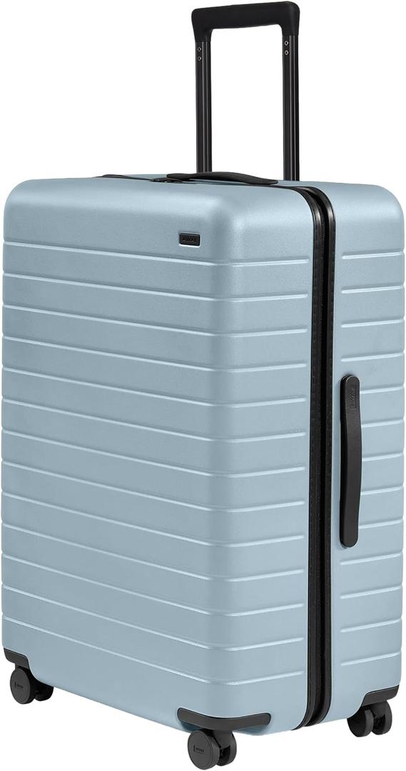 Away Large Checked Luggage, 29-inch Lightweight Hardside Spinner Suitcase | Lightweight & Durable Suitcase, 360° Spinner Wheels, Compression System, TSA-Approved Lock, Sky Blue