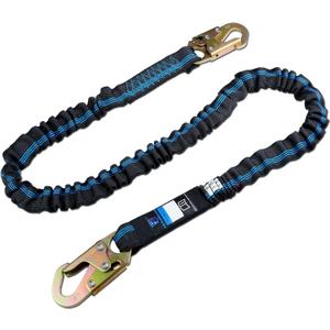 6 FT Safety Harness Lanyard with Double Heavy Duty Snap Hook, Single leg Abrasion Resistant Internal Shock Absorbing Fall Protection Lanyard, Construction Arborist Roofer, OSHA/ANSI Rated