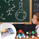 444 Pcs Organic Chemistry Model Kit for Organic and Inorganic Chemistry Learning, Molecular Model Kit, Experiment Molecular Mesh for Learning and Raising Space Imagination, A Fullerene Set