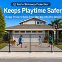 40FT x 5FT Tall Driveway Safety Net, Retractable Driveway Guard Net to Stop Balls & Basketballs, Outdoor Guard Gate for Kids Safety, End of Driveway Ball Stopper