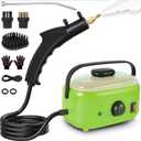 Handheld Steam Cleaner,2500W Pressurized Steam Cleaner with 3 Brush Heads Portable Steamer for Cleaning Multi Surface Steam Cleaner with 2L Tank for Floor Car Carpet Upholstery (Green)