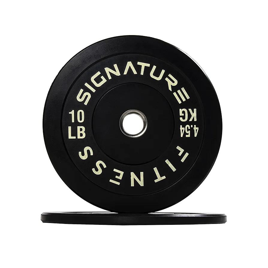 Olympic Bumper Plates, 2" Weight Plates for Strength Training & Weightlifting, Pairs, Sets or Sets with 7FT Barbell, Multiple Options, 10 lbs