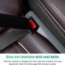 2PCS Car Seat Gap Filler, Leather Auto Seat Gap Plug Stop Things from Dropping, Elastic Crevice Blocker to Fill The Gap Between Seat & Console, Universal Car Accessories (Gray)