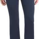 Danskin Women's Side Slit Flare Leg Yoga Pants (Blue, S)