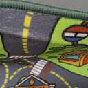 Upgrade Ultra Non Slip Kids Car Rug, Kids Road Playmat Rug for Toy Cars, Educational Town City Map Washable Carpet for Boy Playroom Bedroom, Safer Car Track Play Mat for Children Baby Toddler, 60"x36" (Grey Green)