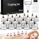 Eambond Cupping Kit, Cupping Therapy Sets Massage Back, Pain Relief, Physical Therapy, Chinese Muscle Cupping Tool with Pump & Vacuum Silicone Cups for Cellulite Reduction at Home 15 Piece