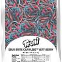 Trolli Sour Brite Crawlers, Very Berry, Sour Gummy Worm Candy, 5 Pound Bulk Bag (EXP 08/29/26)