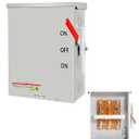 200A Generator Transfer Switch, 3P 48000w General Duty Double Throw Heavy Duty Safety Switches, 120/240V Non-Fusible Disconnect Switch, NEMA-3R, Multiple Insulation Protection