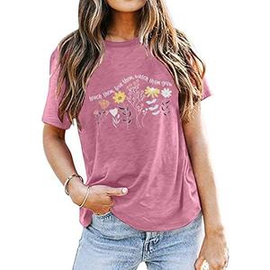 Women Teacher Shirt Teacher Life Shirts Teaching T-Shirt Teacher Appreciation Shirt Wildflower Tops M