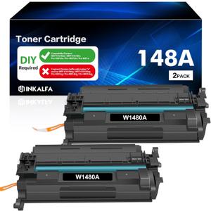 148A Toner Cartridge Black 2 Pack Compatible Replacement for HP 148A 148X W1480A W1480X for HP Laserjet Pro 4001dw 4001dn 4001n MFP 4101fdw 4101fdn Printer High Yield Ink