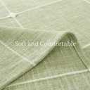 Zobesta Green Gingham Tablecloth Rectangle Table 60 x 102 Inch, Heavy Weight Washable Farmhouse Soft Boho Linen Table Cloth Rectangle for Outdoor, Party, Holiday, Picnic, Dining