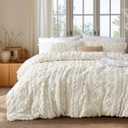 Bedsure Boho Duvet Cover King Size, Soft & Comfortable Elegant Design Boho Bedding for Decoration, Machine Washable Comforter Cover for All Seasons,Includes 1 Duvet Cover & 2 Pillow Shams,Beige