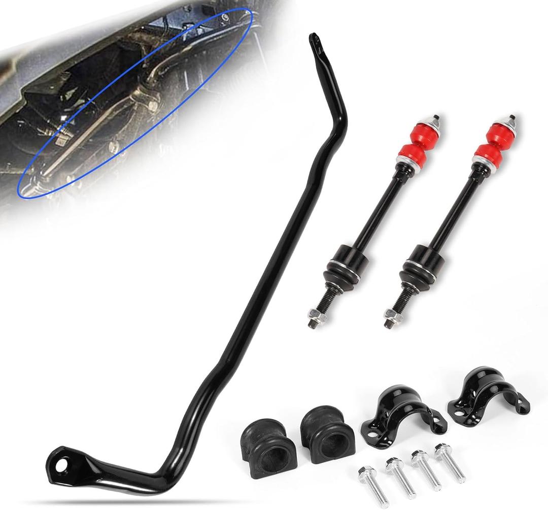 55398938AC Front Suspension Stabilizer Bar with K80894 Sway Bar End Links, Fit for 2009-2018 Dodge Ram 1500 2019-2022 Ram 1500 Classic 4WD, W/Bushings&Retainers&Screws Replace 55398938AB