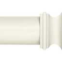 Ivilon Drapery Window Curtain Rod Set - Square Design 1 1/8 Rod. 48 to 86 Inch. Ivory/White