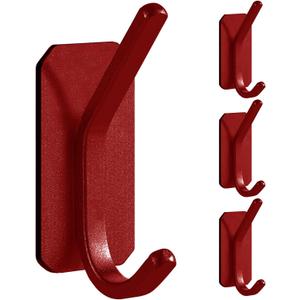Paoli Heavy Duty Adhesive Wall Hooks (4, Red)
