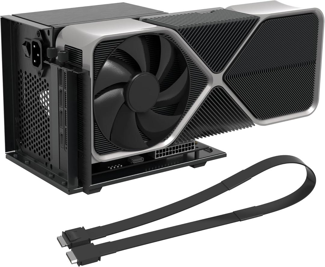 PCIe 4.0 x4 64Gbps eGPU Dock with 19.7in SFF-8611 OCuLink Cable, OCuLink SFF-8612 8311 to PCIe x16 External GPU Dock for Laptop & Mini PC, External gpu Enclosure Supports External Graphics Card