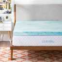 LINENSPA 3 Inch Gel Swirl Memory Foam Mattress Topper  Cooling Gel Infused  Pressure Relieving  CertiPUR Certified - Queen