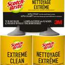 ScotchBrite Extreme Clean Lint Roller, 50% Stickier*, Heavy Duty for Removing Debris and Pet Hair on Clothes, Furniture, Cars, Offices & More, 2 Pack, 200 Adhesive Sheets Total