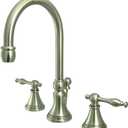 Kingston Brass KS2988NL Governor Widespread Lavatory Faucet with Brass Pop-Up and Metal Lever Handle, Brushed Nickel