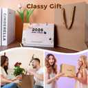 Desk Calendar, Weekly Page, Planner Notepad with Daily Schedule, 54 Sheets for 2026, Memo, One Poem One Day, Tabletop Use, Classy For Christmas or New Year