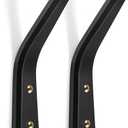 COCOYA Metal Coat Hooks Hanger Wall Mount Heavy Duty,Modern Mid Century Decorative Bathroom Foyer Entryway Decor Rack Large for Hanging Towel Hat Cap Backpack Bag Purse Clothes(Matte Black-2 Pack)