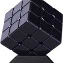 3x3 Metal Magic Cube Black Puzzle Cube Toy Gift for Kids and Adults