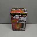 Ontel Handy Heater Turbo Wall Outlet Plug In Heater  Portable Indoor Ceramic Space Heater w/Adjustable Thermostat, 12-Hour Timer, Auto Shut Off, Quiet  Plug In Wall for Office, Bedroom, Camping