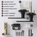 Passage Door Handles, 6 Pack Matte Black Door Lever,Keyless Interior Door Knobs Square Door Levers Heavy Duty Door Locks for Bedroom Bathroom