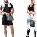Bike Handlebar Bag, Large Bicycle Front Storage Pouch Bag, 6.5 inch Transparent Pouch with Shoulder Strap