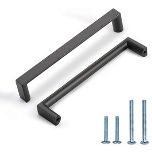 10 Pack 5 Inch(128mm) Kitchen Cabinet Handles Matte Black Cabinet Pulls Kitchen Cabinet Hardware Drawer Pulls for Dresser Cupboard Wardrobe