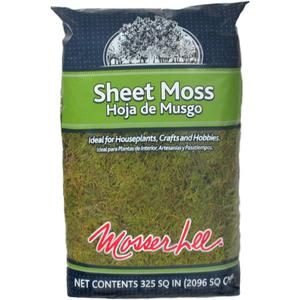 Mosser Lee ML0460 Natural Green Sheet Moss  325 sq. in.  Organic Decorative Moss for Terrariums, Planters, Crafts & Moisture Retention