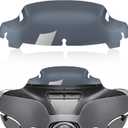 7" Smoke Motorcycle Wave Windshield Windscreen Wind Splitter Compatible For 2014-2023 Harley Davidson Touring Street Glide Electra Glide Ultra Limited Tri Glide Flht Flhx Flhtk Flhtc Flhtcu