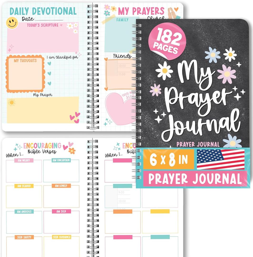 Hadley Designs Guided Prayer Journal for Woman - Daily Prayer Journal Notebook, Praying Journals for Women, Devotional Notebook, Christian Journals for Women, Christian Graduation Gifts.