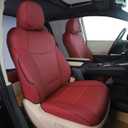 HKZ Sienna Seat Covers Custom Fit for Toyota Sienna 2021 2022 2023 2024 2025 Limited,Platinum,2nd Row Captain Seats with Leg Rest,Full Coverage Leather Seat Protector,3-Row Full Set,Burgundy