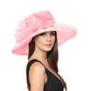 Zando Kentucky Hats Derby for Women 2025 Elegant Tea Party Hats Organza Victorian Church Wedding Fascinator Hat