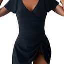 Women's One Piece Swimdress Swimsuits for Women Tummy Control Swim Dresses Skirt Ruffled Bathing Suit 3XL